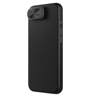 4. Nillkin CarboProp Magnethülle mit Kameraabdeckung und Ständer für iPhone 16e / 17e – Schwarz