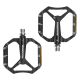 3. Rockbros C700 Reflektierende Aluminium-Plattform-Fahrradpedale – Schwarz