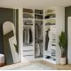 6. Garderobenschrank OPENO 1W6P WEISS, modulares Regal mit Kleiderstange und Einlegeböden für das Schlafzimmer