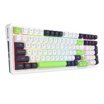 2. REDRAGON K686WBG-RGB-MAX Eisa Max Tastatur USB + RF Wireless + Bluetooth Weiß, Schwarz