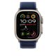 3. Apple MXTT3ZM/A 49 mm Armband in Blau, 160 Schlaufen, Größe S/M, Titan-Finish