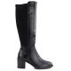 2. Schwarze Damen-Stiefeletten mit hohem Absatz und Stretchanteil, Vinceza 58652