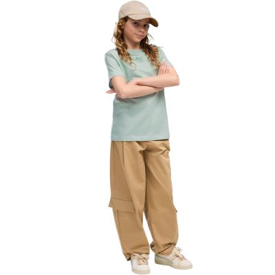 5. Puma ESS T-Shirt mit zentriertem Katzenlogo für Kinder, Mint, 692972, Größe 29