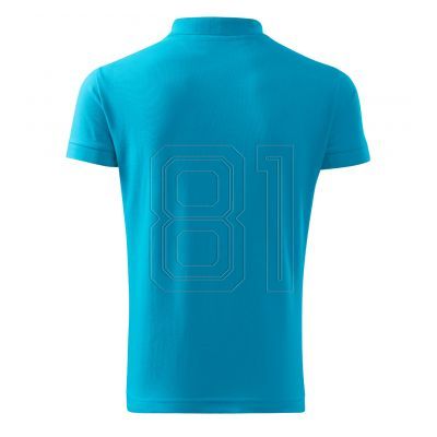 2. Malfini Cotton M MLI-21244 türkisfarbenes Poloshirt