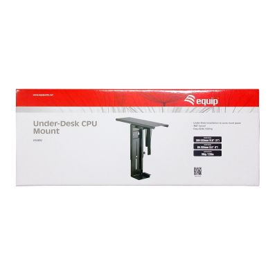8. Equip 650892 Computerhalterung für unter den Schreibtisch, CPU-Halterung, Schwarz