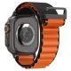 3. Spigen WBF1 Armband für Apple Watch 44 / 45 / 46 / 49 mm - Schwarz und Orange
