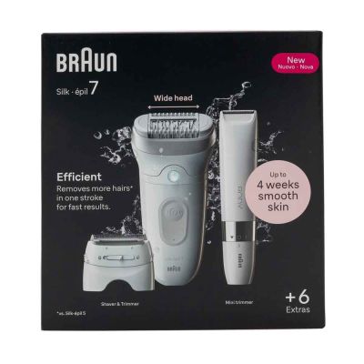 Braun Silk-épil 7 7-441 40 Pinzetten Silber, Weiß