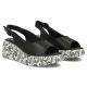 4. Schwarze Keilsandalen aus Leder für Damen, Filippo DS7580