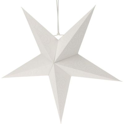 16. Dekorativer Hängestern aus Papier, 45 cm, weiß