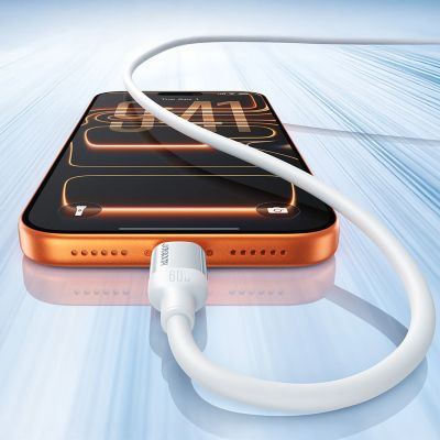 7. Joyroom S-A62 Lively Series 3A Schnelllade-Datenkabel (USB-A auf Typ-C) 1,2 m – Weiß