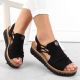 2. Bequeme Rieker W RKR677 schwarze Sandalen