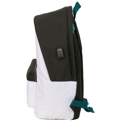 3. Real Madrid Sportrucksack mit USB-Anschluss und Laptopfach, Doppelrucksack 612554820