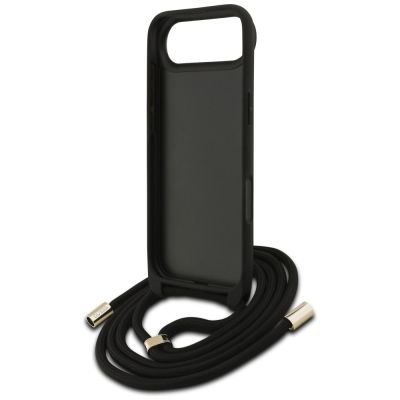 6. Guess 4G Big Logo Cord Stap Crossbody Case für iPhone 17 Air - Braun