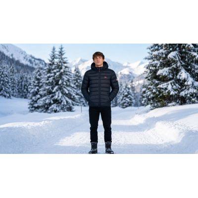 7. Herrenjacke Geographical Norway AMIGO HOOD BLACK DB MEN 096 (WA1455H/GN-BLACK)