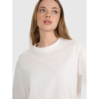 Übergroßes bedrucktes Damen-T-Shirt 4F 4FRSS25TTSHF2692-11S