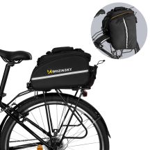 Wozinsky große Fahrradgepäckträgertasche 35l + Regenschutz schwarz (WBB19BK)