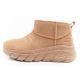 11. Skechers Damen Winterstiefel Isolierte Lederstiefeletten Braun