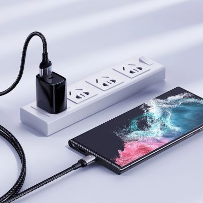 16. Joyroom Extraordinary Series A10 USB-A/USB-C 3A-Kabel 1,2 m – Schwarz