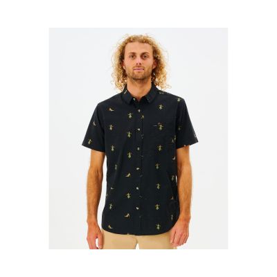 RIP CURL Hula Breach Kurzarmhemd Schwarz