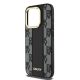 6. DKNY Leder-MagSafe-Hülle mit kariertem Monomuster für iPhone 15 Pro Max – Schwarz