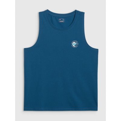 5. Ärmelloses Herren-T-Shirt mit Aufdruck, reguläre Passform, 4F 4FRSS26TSLEM366-10S