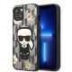 Karl Lagerfeld Flower Ikonik Karl Hülle für iPhone 13 mini – Grau