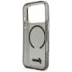 7. Guess IML Glitters Script Strap MagSafe Hülle für iPhone 17 Pro - Schwarz