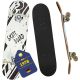 14. SCHWARZ-WEISSES HOLZ-SKATEBOARD FÜR KINDER, BEST SPORTING