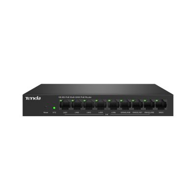 Tenda G0-8G-PoE Gigabit-Ethernet-Router Schwarz