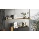 2. PORTO Regal 150x18x16,5 Eiche/Schwarz