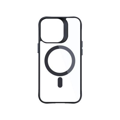 2. 3mk Satin Armor MagCase Hülle mit MagSafe für iPhone 14 Pro Max – transparent mit schwarzem Rahmen