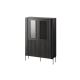 VERA Vitrine 110x40x160 schwarz matt