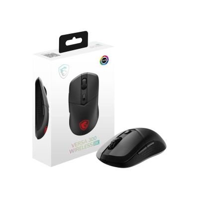 5. MSI VERSA 300 Kabellose 8K-Gaming-Maus, beidhändig bedienbar, Funkfernbedienung + Bluetooth + USB Typ-A, optischer Sensor mit 2600 DPI