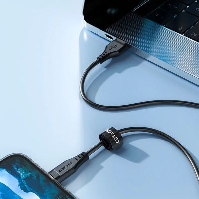 6. Acefast Kabel MFI USB - Lightning 1,2m, 2,4A schwarz (C3-02 schwarz)