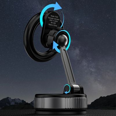 7. Dudao F24X MagSafe-kompatible Autohalterung mit Saugnapf – Schwarz