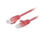 2. Patchkabel Kat. 5e UTP 0,25 m rot, von Fluke geprüft, Lanberg, 10er-Packung