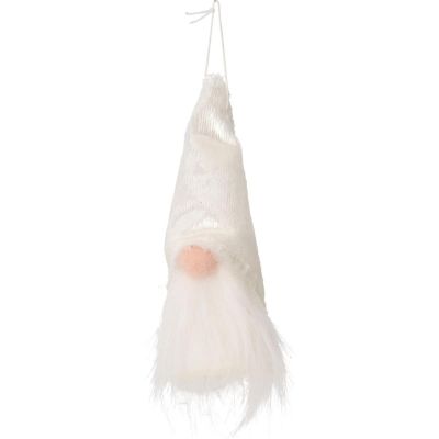 12. Dekorativer Anhänger Weihnachtsmann 11 cm Weiß