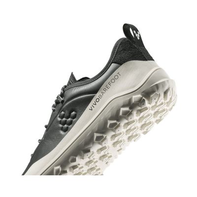 4. Vivobarefoot TRACKER LEATHER AT LOW Herrenschuhe Obsidian/Weiß (309534-04)