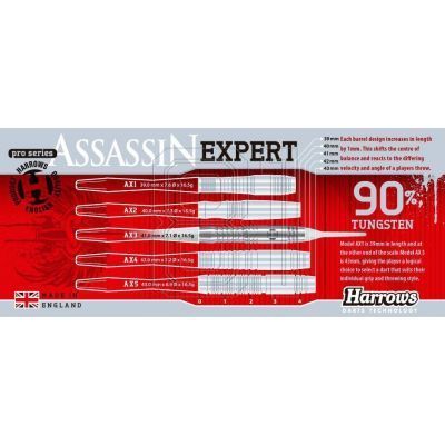 3. Harrows Assassin Expert Darts 90% Softip HS-TNK-000013220