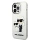2. Karl Lagerfeld Glitzer Karl&Choupette Hülle für iPhone 14 Pro – transparent