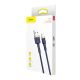 6. Baseus Cafule USB-A / Lightning 1,5A QC 3.0 Kabel 2 m - Blau-Gold