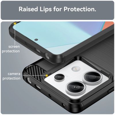 6. Carbon Case für Xiaomi Redmi Note 13 Pro+ - schwarz