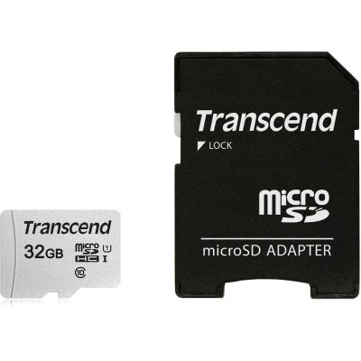32 GB Transcend SDHC USD300S-A microSD-Karte mit Adapter