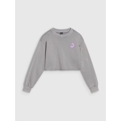 5. Mädchen-Sweatshirt ohne Kapuze, 4F 4FJWSS25TSWSF1504-25S