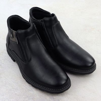 3. Herren-Outdoorstiefeletten mit warmem Futter und Reißverschlüssen, schwarz VanHorn AN71309