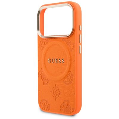 6. Guess Peony Hot Stamp MagSafe Hülle für iPhone 17 Pro Max - Orange