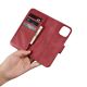 14. iCarer Wallet Case 2in1 Cover iPhone 14 Plus Anti-RFID Leder Flip Cover Rot (WMI14220727-RD)