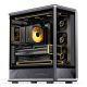 2. Jonsbo D401 PC- , Midi-Tower, ATX, gehärtetes Glas - schwarz