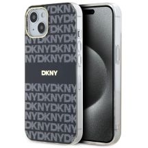 DKNY IML Mono & Stripe MagSafe Hülle für iPhone 15/14/13 – Schwarz