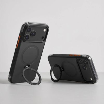 7. Tech-Protect MagAir Stand MagSafe CC Hülle für iPhone 18 Pro Max / 17 Pro Max – Mattschwarz
